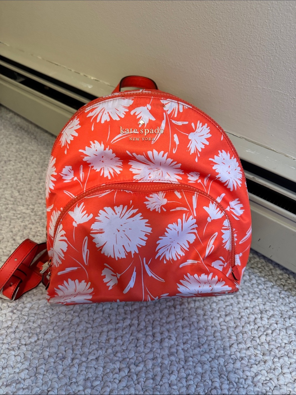 kate spade coral floral mini backpack